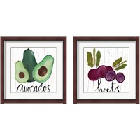 Framed 'Veggie 2 Piece Framed Art Print Set' border=