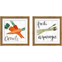 Framed 'Veggie 2 Piece Framed Art Print Set' border=