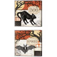 Framed 'Halloween 2 Piece Canvas Print Set' border=