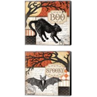 Framed 'Halloween 2 Piece Canvas Print Set' border=