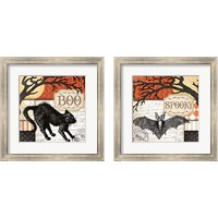 Framed 'Halloween 2 Piece Framed Art Print Set' border=