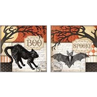 Framed 'Halloween 2 Piece Art Print Set' border=