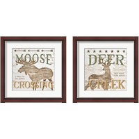 Framed 'Cabin Lodge 2 Piece Framed Art Print Set' border=