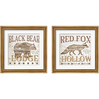 Framed 'Cabin Lodge 2 Piece Framed Art Print Set' border=