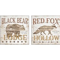 Framed 'Cabin Lodge 2 Piece Art Print Set' border=