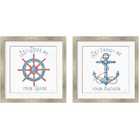 Framed 'Nautical Life 2 Piece Framed Art Print Set' border=