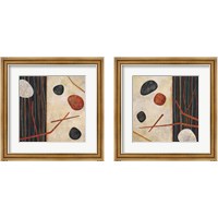 Framed 'Sticks and Stones 2 Piece Framed Art Print Set' border=