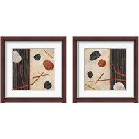 Framed 'Sticks and Stones 2 Piece Framed Art Print Set' border=