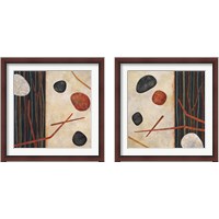 Framed 'Sticks and Stones 2 Piece Framed Art Print Set' border=