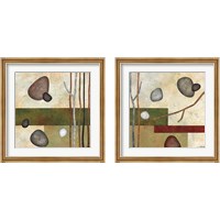 Framed 'Sticks and Stones 2 Piece Framed Art Print Set' border=