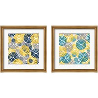 Framed 'New Circles 2 Piece Framed Art Print Set' border=