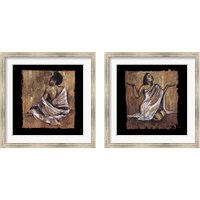 Framed 'Soulful Grace 2 Piece Framed Art Print Set' border=