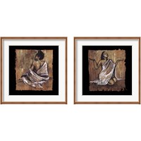 Framed 'Soulful Grace 2 Piece Framed Art Print Set' border=