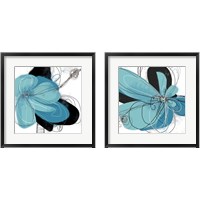 Framed 'Azul Poetry 2 Piece Framed Art Print Set' border=