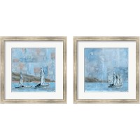 Framed 'Sailboat 2 Piece Framed Art Print Set' border=