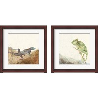 Framed 'Reptillian 2 Piece Framed Art Print Set' border=