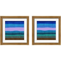 Framed 'Blue Ridge Abstract 2 Piece Framed Art Print Set' border=