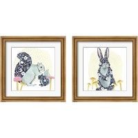 Framed 'Flower Children 2 Piece Framed Art Print Set' border=