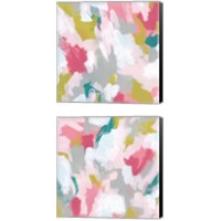 Framed 'Pink Scramble 2 Piece Canvas Print Set' border=