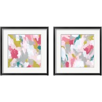 Framed 'Pink Scramble 2 Piece Framed Art Print Set' border=