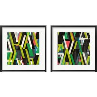 Framed 'Diagonal Slipstream 2 Piece Framed Art Print Set' border=