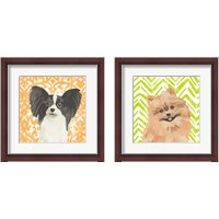 Framed 'Parlor Pooches 2 Piece Framed Art Print Set' border=