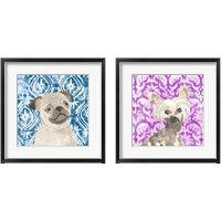 Framed 'Parlor Pooches 2 Piece Framed Art Print Set' border=