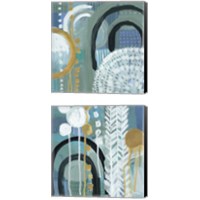 Framed 'Ocean Garden 2 Piece Canvas Print Set' border=