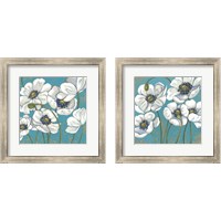 Framed 'Lakeside Poppies 2 Piece Framed Art Print Set' border=