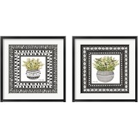 Framed 'Aztec Floral 2 Piece Framed Art Print Set' border=