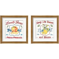 Framed 'Fruit Stand  2 Piece Framed Art Print Set' border=