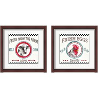 Framed 'Farm Signs 2 Piece Framed Art Print Set' border=