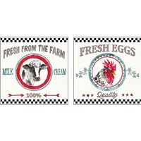 Framed 'Farm Signs 2 Piece Art Print Set' border=