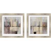 Framed 'City Strata 2 Piece Framed Art Print Set' border=