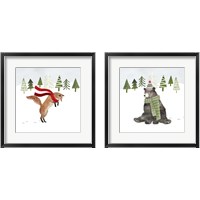 Framed 'Woodland Christmas 2 Piece Framed Art Print Set' border=