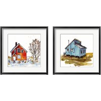 Framed 'Rad Cabin 2 Piece Framed Art Print Set' border=