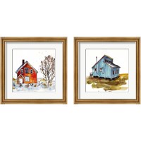 Framed 'Rad Cabin 2 Piece Framed Art Print Set' border=