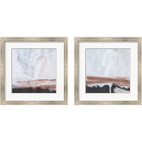 Framed 'Tundra Sunset 2 Piece Framed Art Print Set' border=