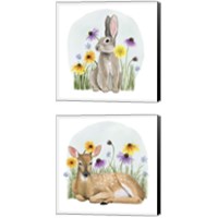 Framed 'Wild Woodland 2 Piece Canvas Print Set' border=