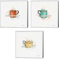 Framed 'Thoughtful Perk 3 Piece Canvas Print Set' border=