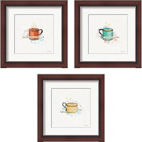 Framed 'Thoughtful Perk 3 Piece Framed Art Print Set' border=