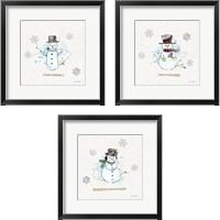 Framed 'Thoughtfully Frozen 3 Piece Framed Art Print Set' border=