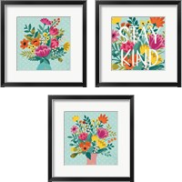 Framed 'Romantic Luxe 3 Piece Framed Art Print Set' border=