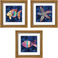 Framed 'Boho Reef  3 Piece Framed Art Print Set' border=