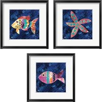 Framed 'Boho Reef  3 Piece Framed Art Print Set' border=