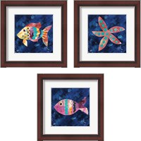 Framed 'Boho Reef  3 Piece Framed Art Print Set' border=