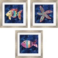 Framed 'Boho Reef  3 Piece Framed Art Print Set' border=