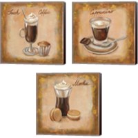 Framed 'Coffee Time on Wood 3 Piece Canvas Print Set' border=