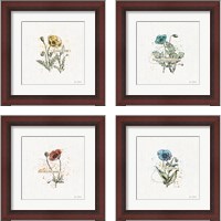 Framed 'Thoughtful Blooms 4 Piece Framed Art Print Set' border=