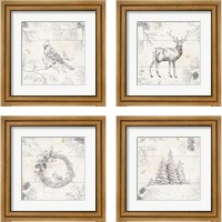 Framed 'Wild and Beautiful 4 Piece Framed Art Print Set' border=